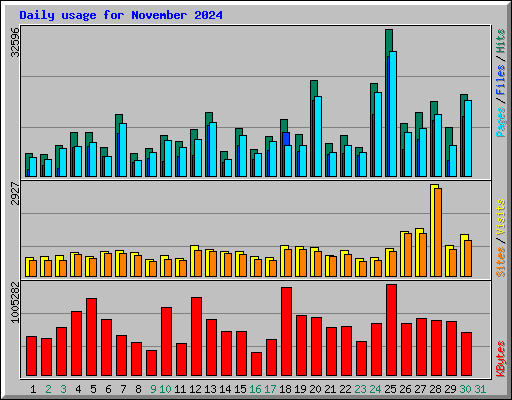 Daily usage for November 2024