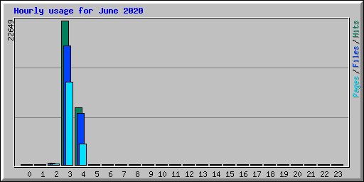 Hourly usage for June 2020