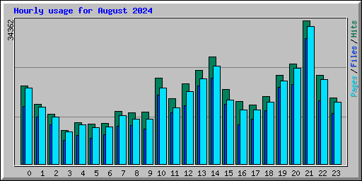 Hourly usage for August 2024