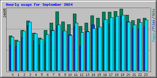 Hourly usage for September 2024